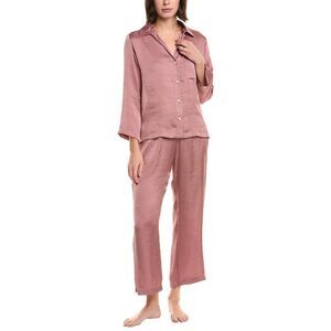 Natori Edit Womens  2Pc Ashley Icon Notch Pajama Set